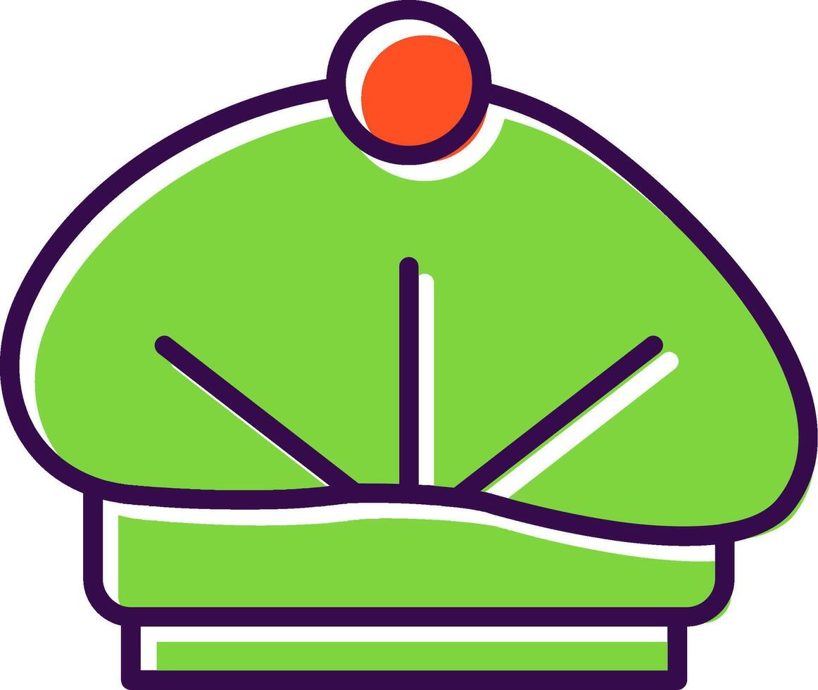 Beret filled Design Icon vector