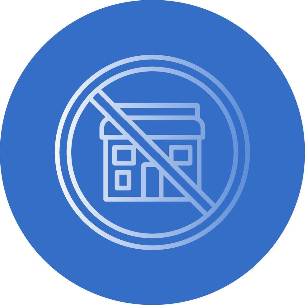 Prohibited Sign Flat Bubble Icon vector