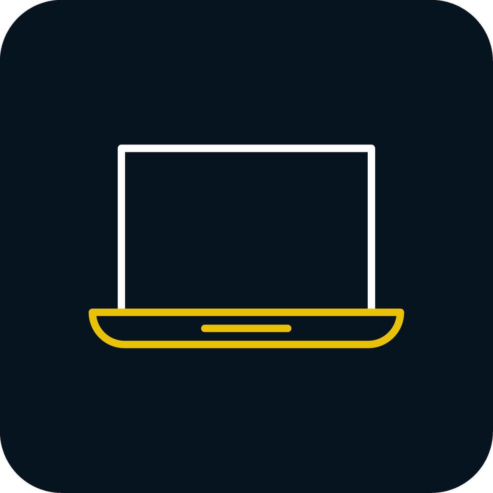 Laptop Line Red Circle Icon vector