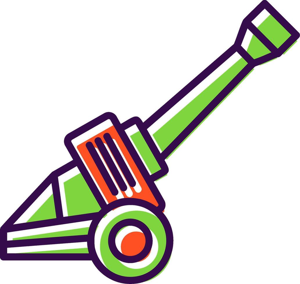 Artillery filled Design Icon vector
