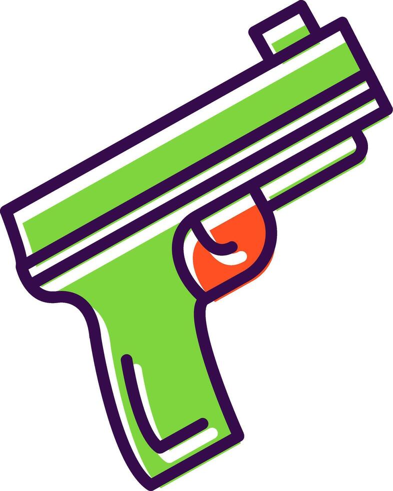 pistola lleno diseño icono vector