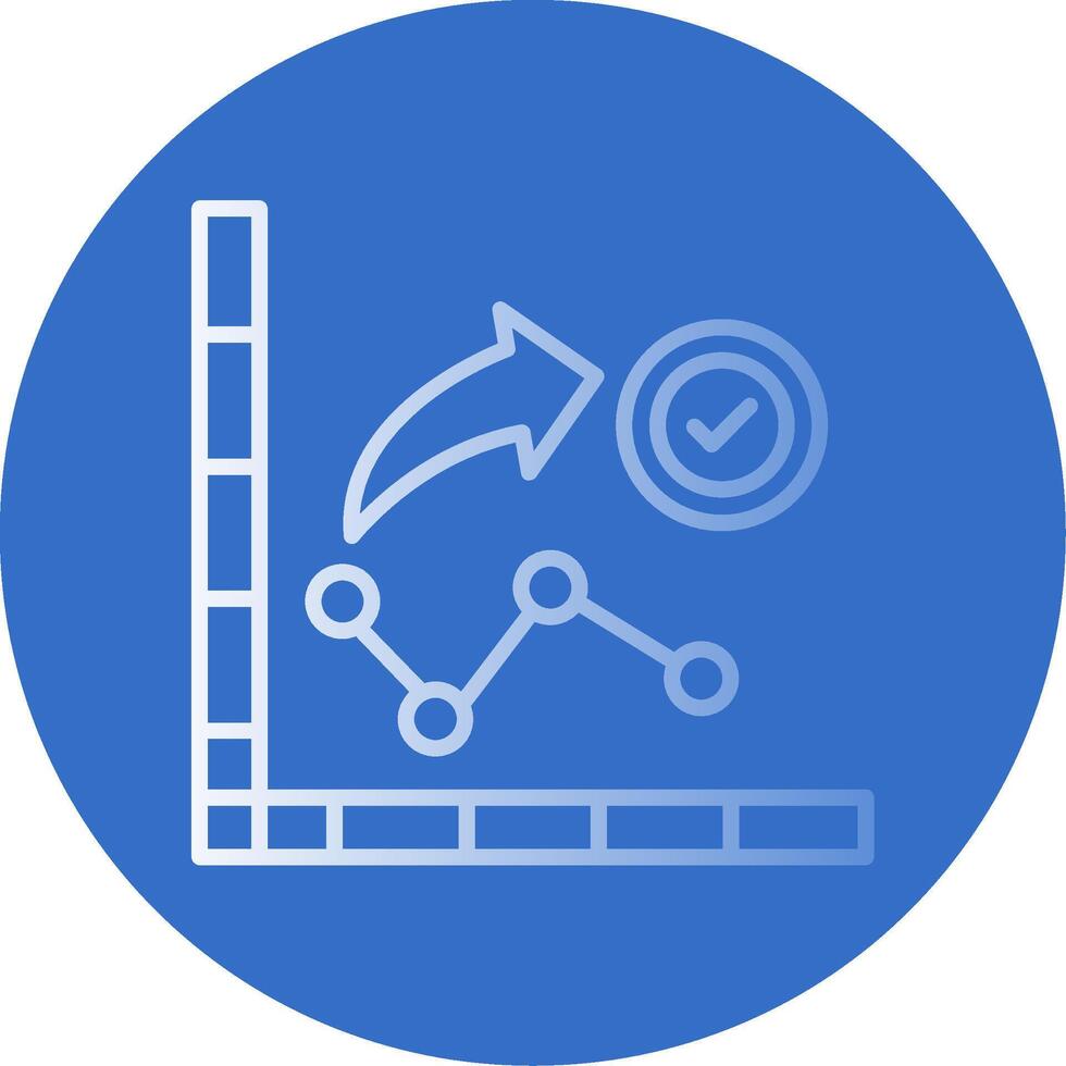 Chart Flat Bubble Icon vector