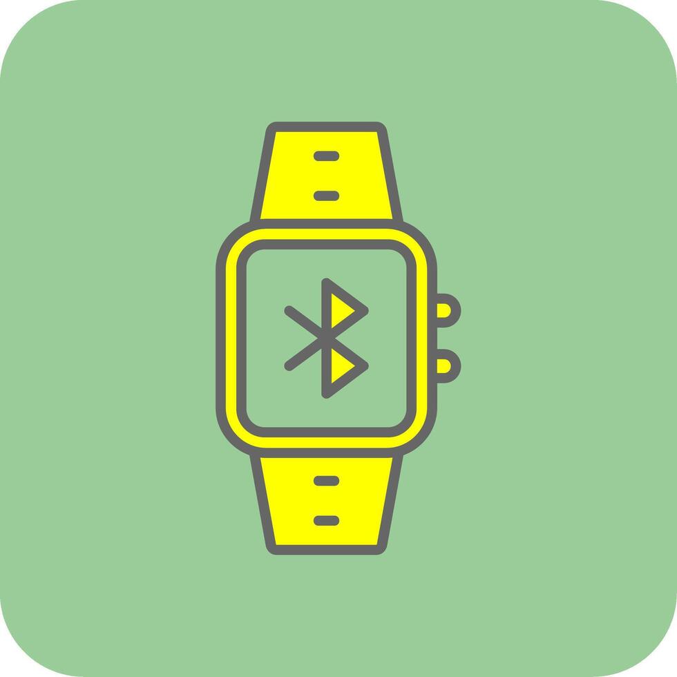 Bluetooth Filled Yellow Icon vector