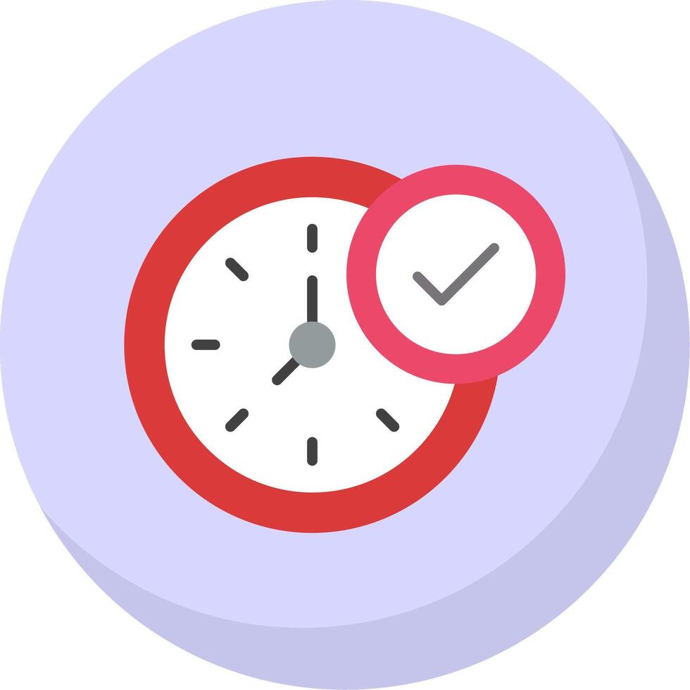 Clock Flat Bubble Icon vector