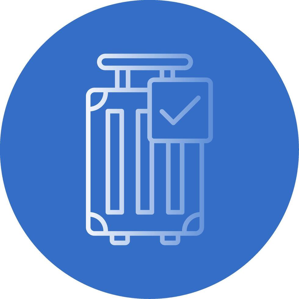 Luggage Flat Bubble Icon vector