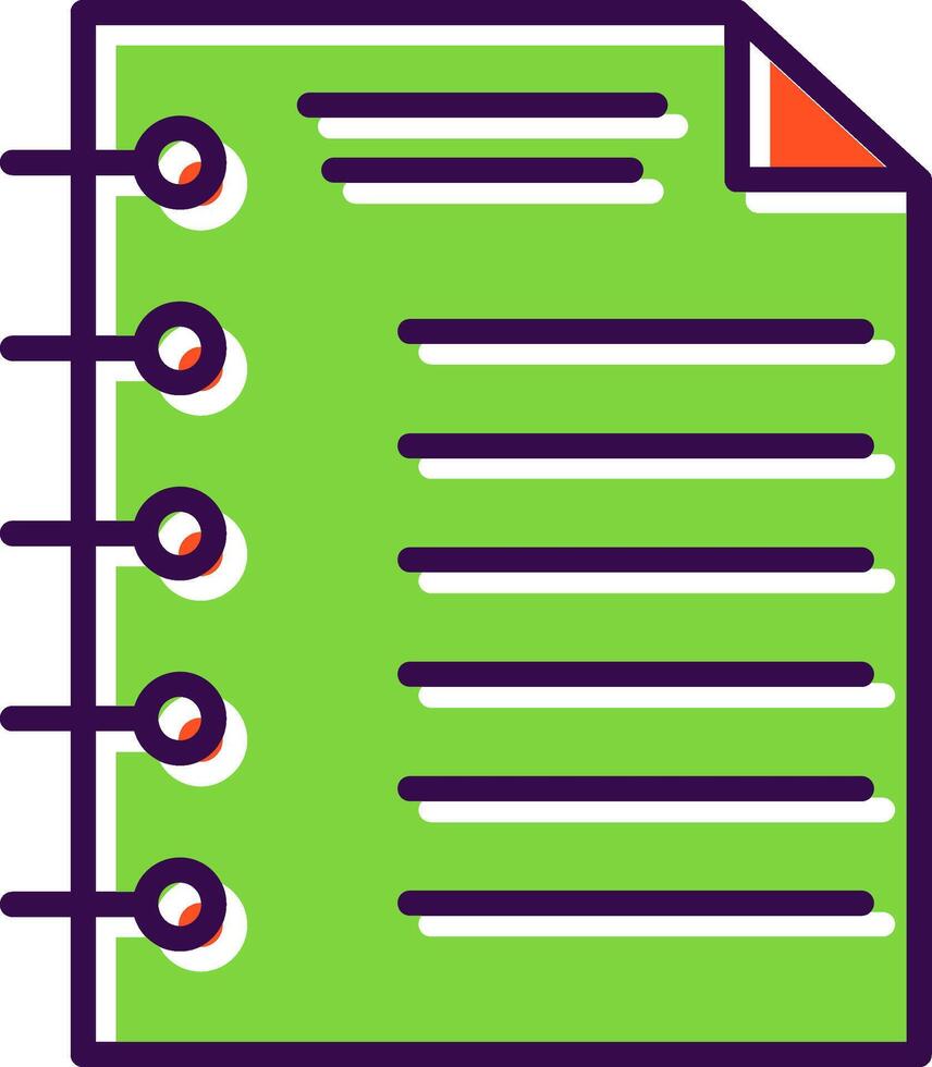 Note Page filled Design Icon vector