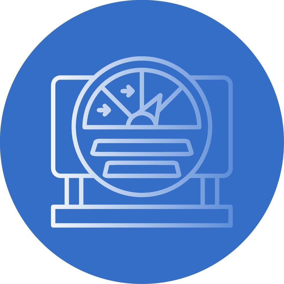 Gauge Flat Bubble Icon vector