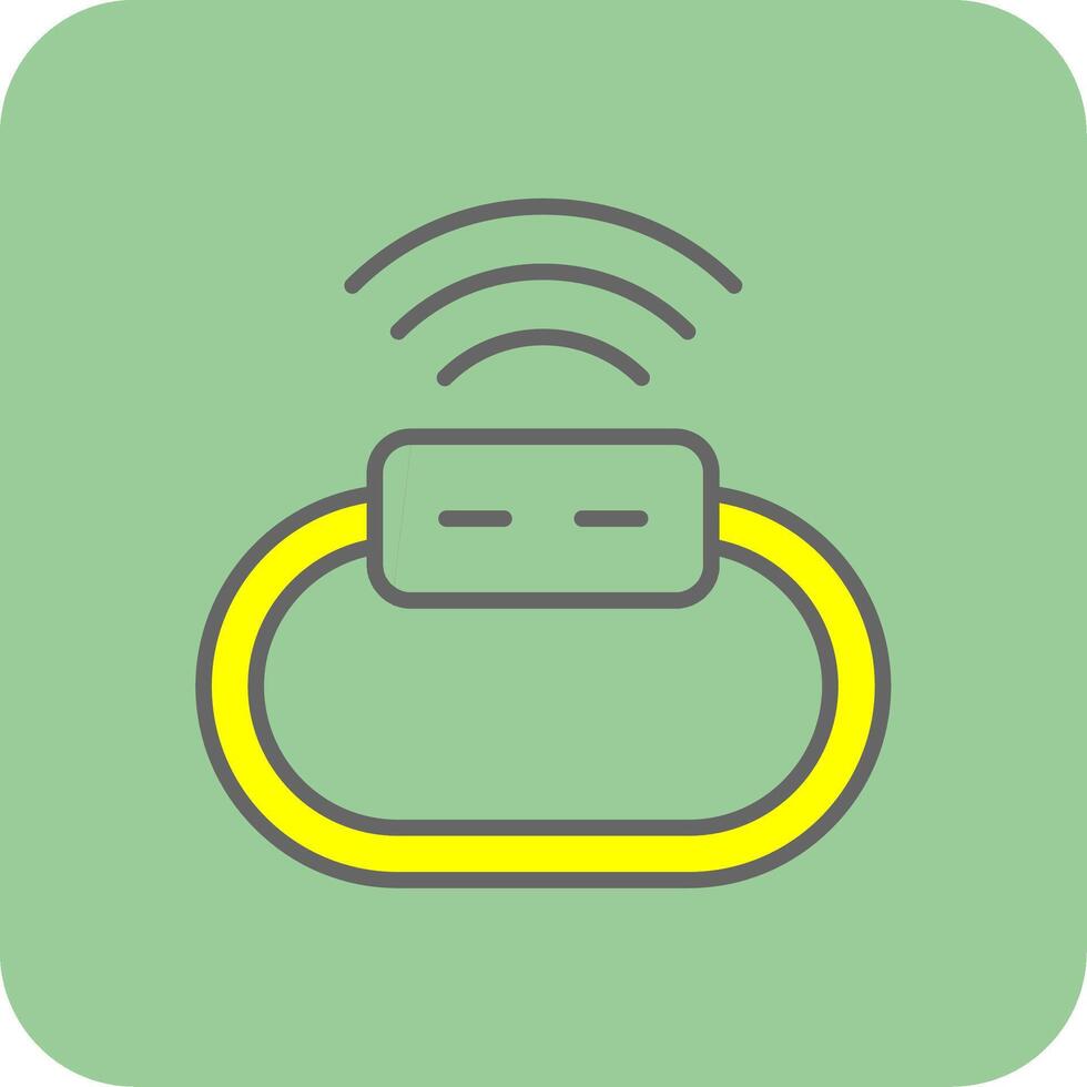 Wireless Filled Yellow Icon vector