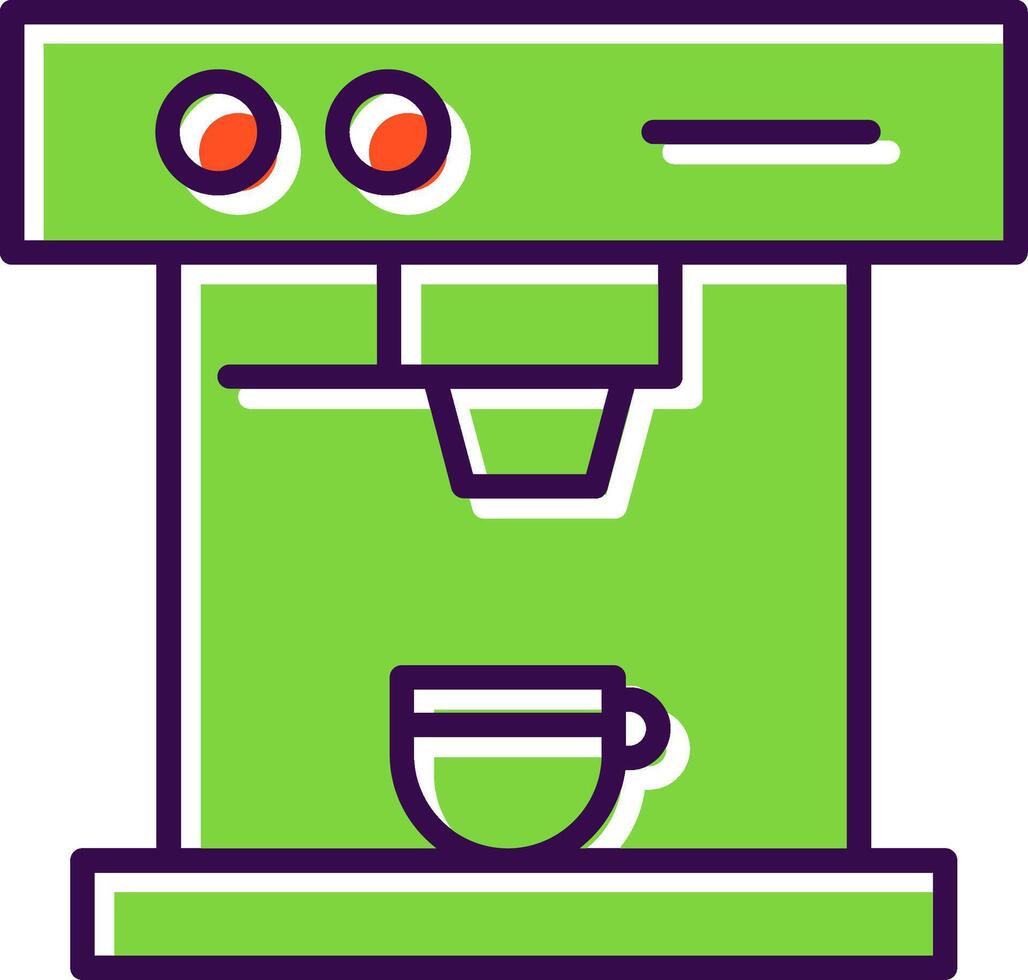 Coffee Machine filled Design Icon vector