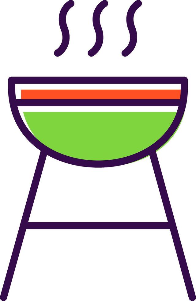 Grill filled Design Icon vector