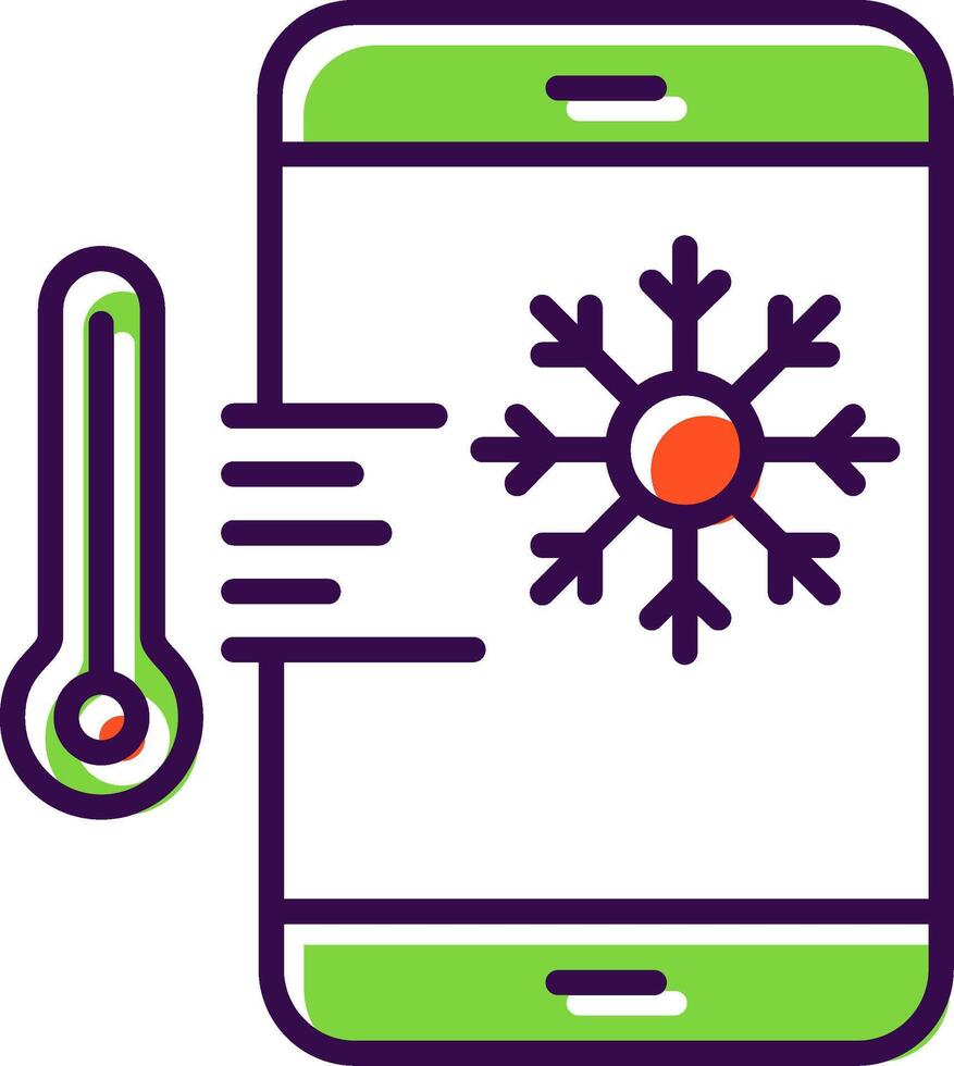 Thermostat filled Design Icon vector