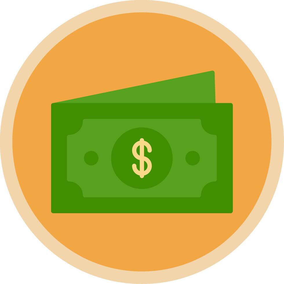 Paper Money Flat Multi Circle Icon vector