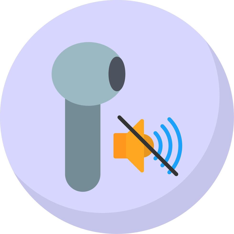 Earbuds Flat Bubble Icon vector