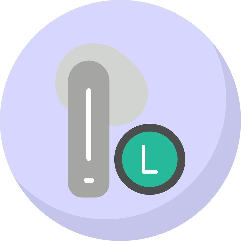 Earbud Flat Bubble Icon vector