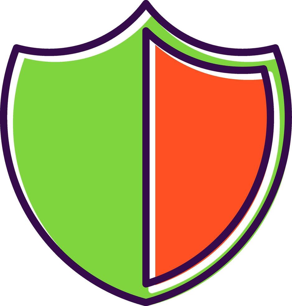 Shield filled Design Icon vector