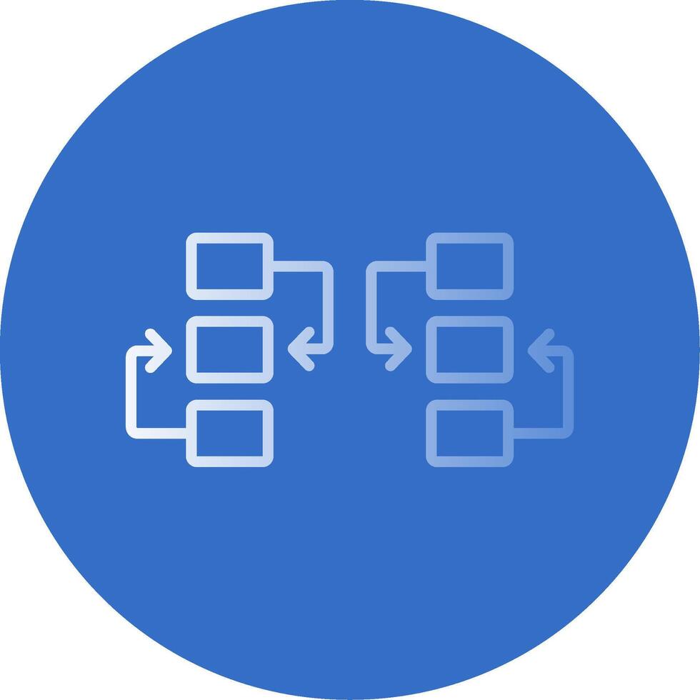 Flow Chart Flat Bubble Icon vector