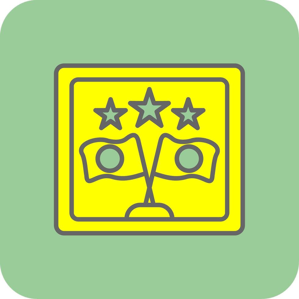 Frame Filled Yellow Icon vector