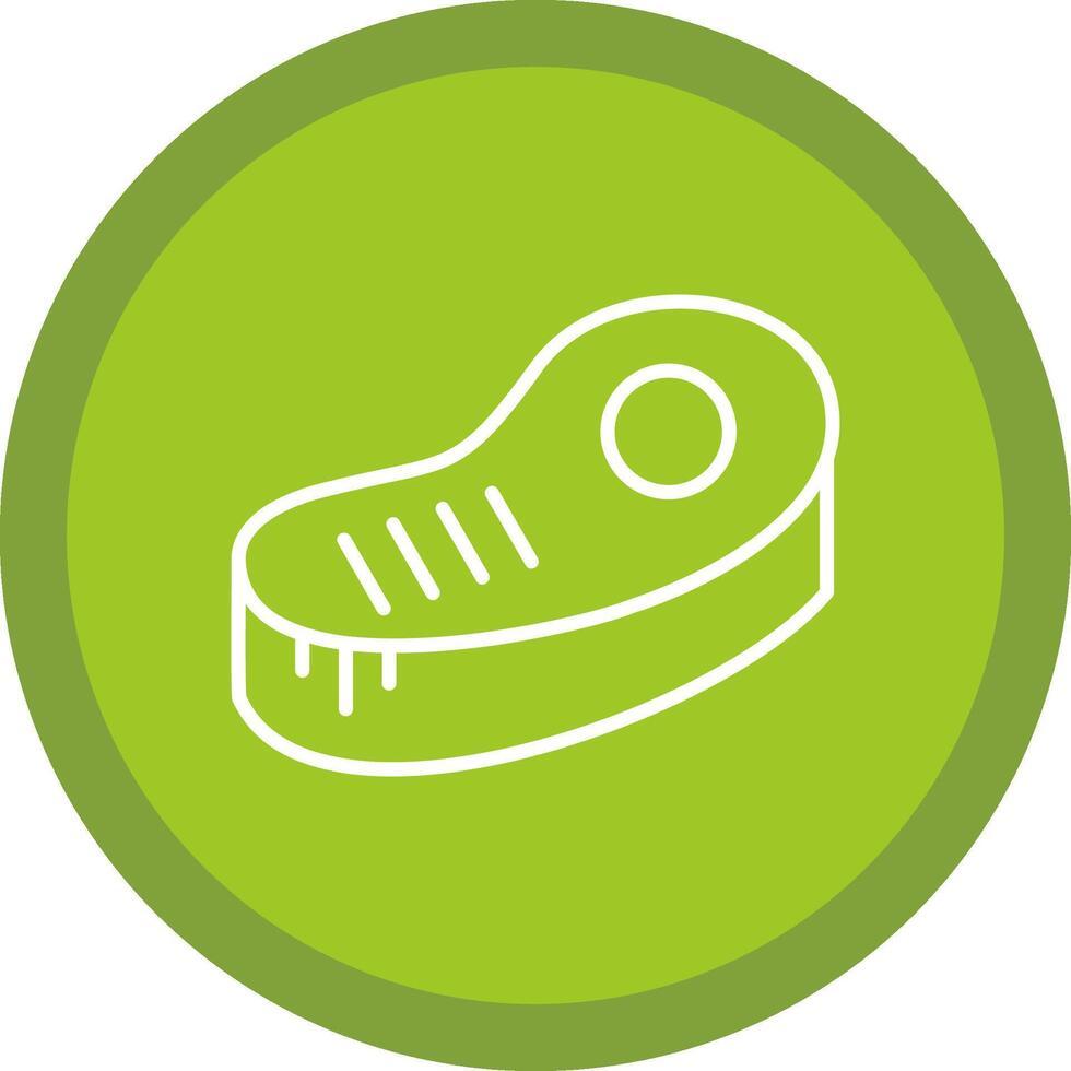 Steak Line Multi Circle Icon vector