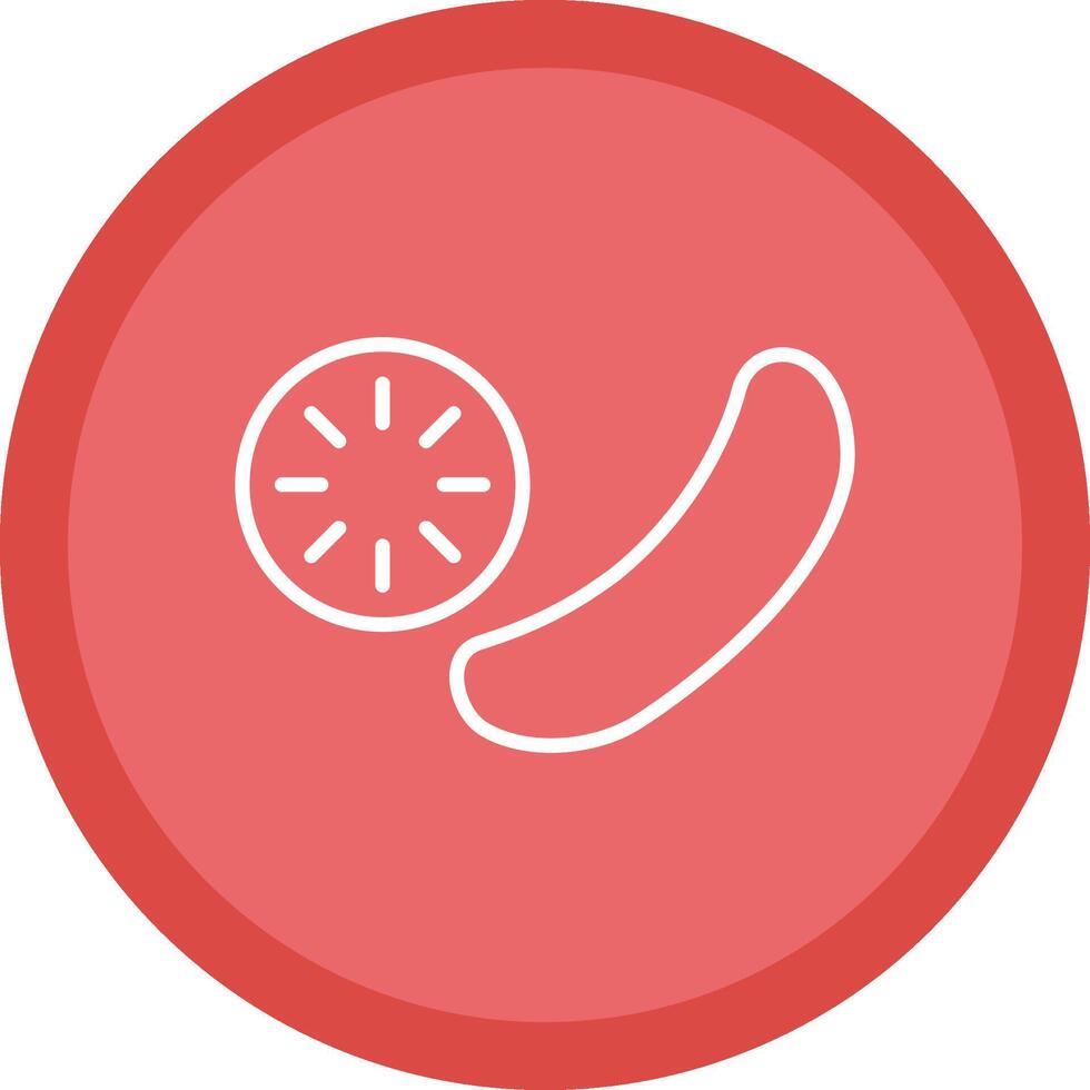 Cucumber Line Multi Circle Icon vector