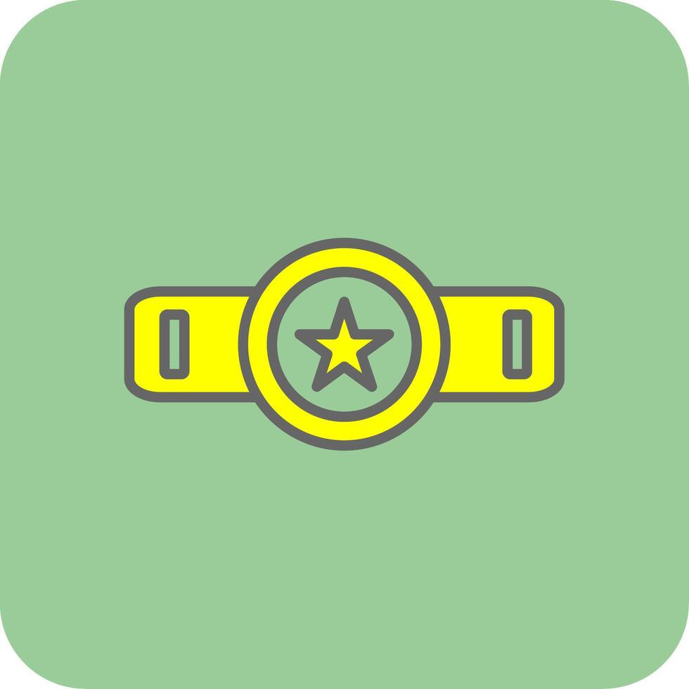 Belt Filled Yellow Icon vector