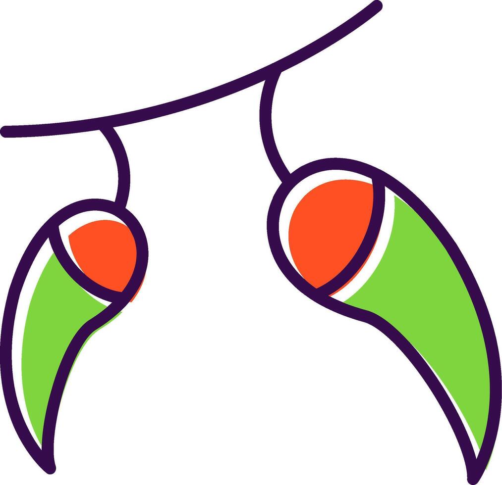 Chilli filled Design Icon vector