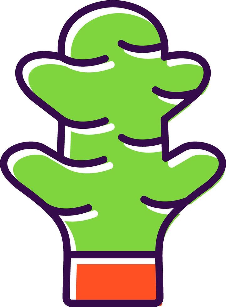 Ginger filled Design Icon vector