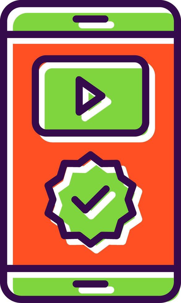 Approved filled Design Icon vector