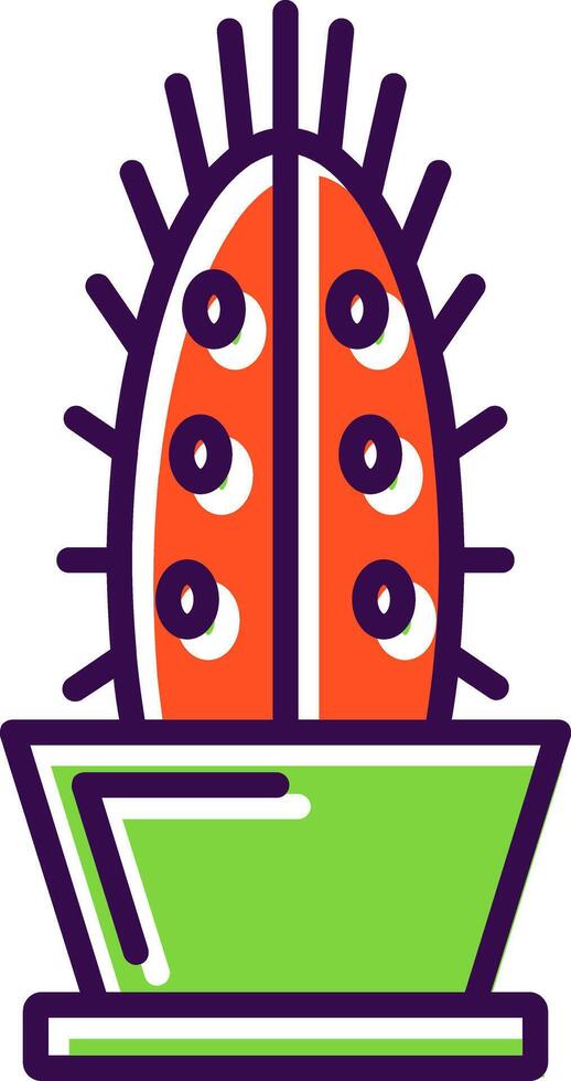 Cactus filled Design Icon vector