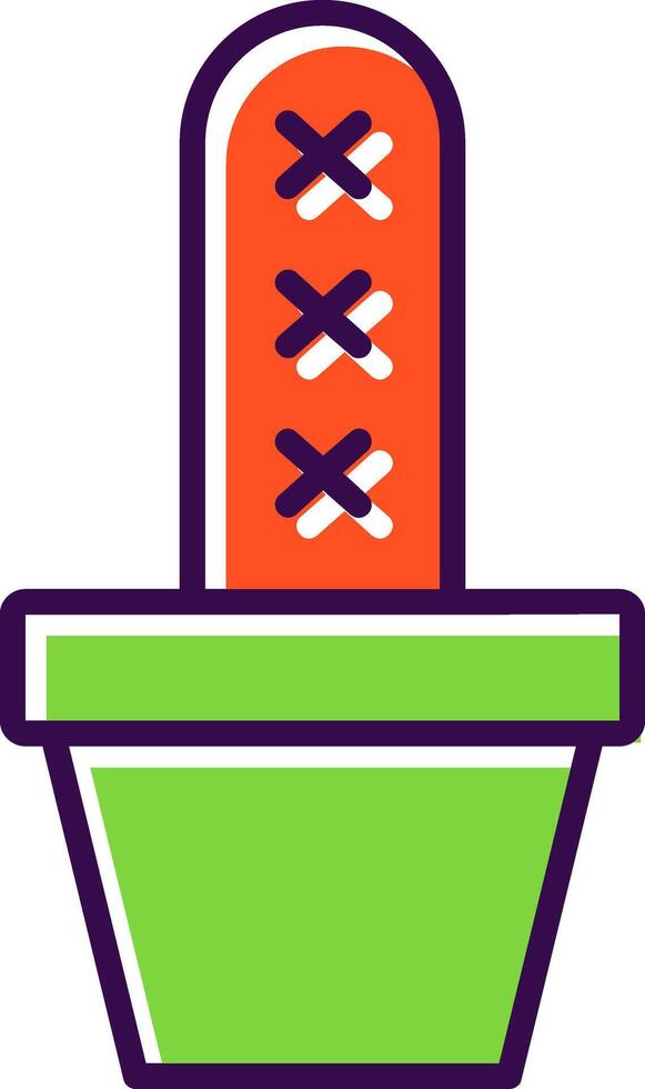 Cactus filled Design Icon vector