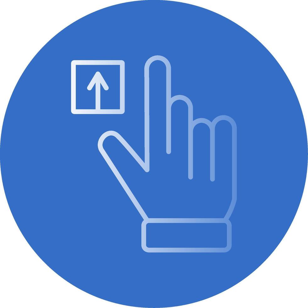 Hand Tap Flat Bubble Icon vector