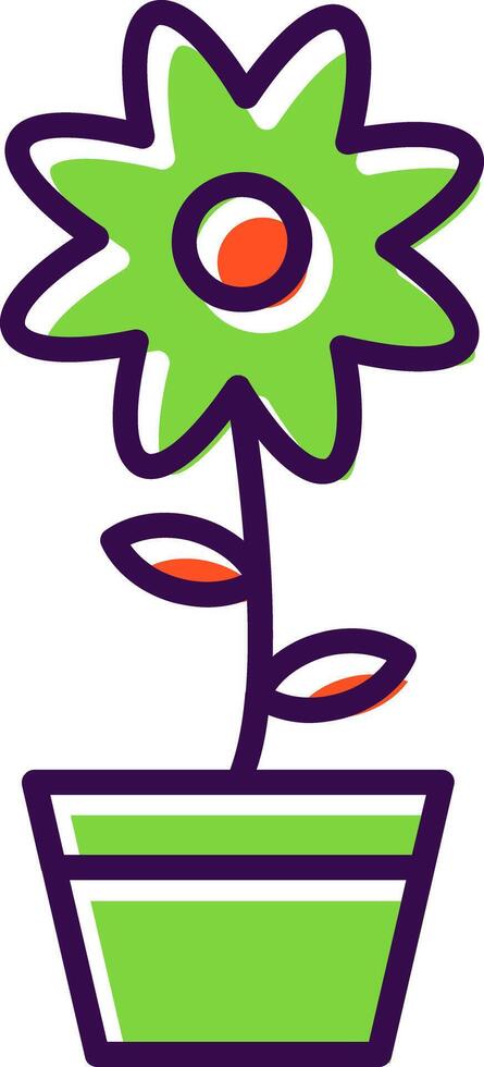 Flower filled Design Icon vector