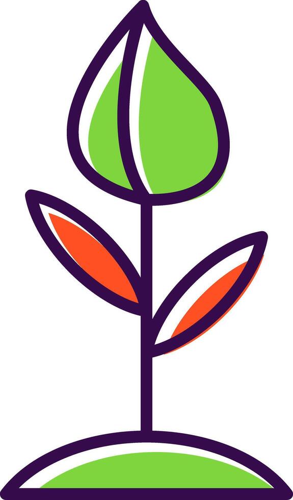 Flower Bud filled Design Icon vector