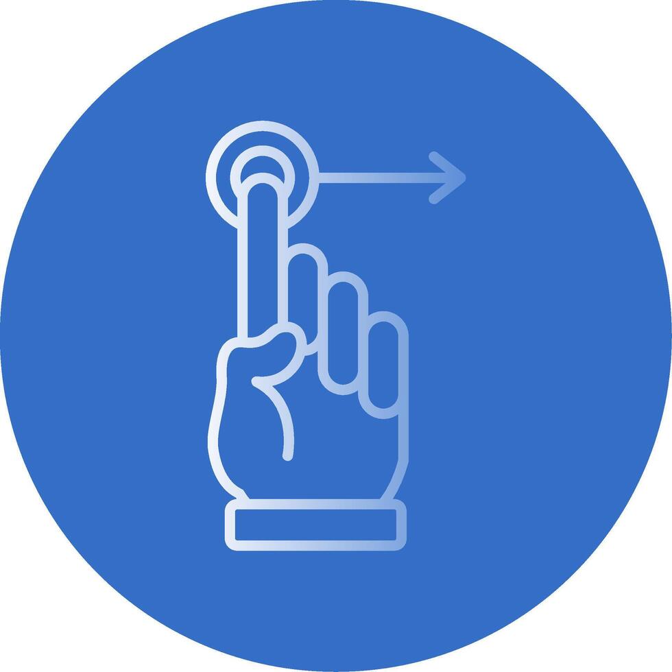 Hand Drag Flat Bubble Icon vector