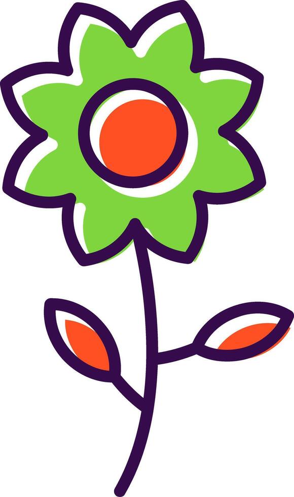 Flower filled Design Icon vector