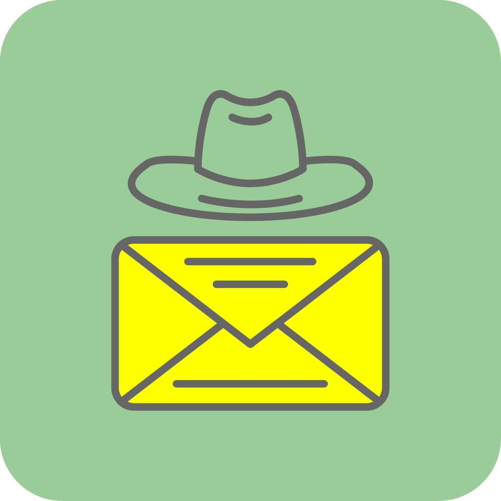 Mail Filled Yellow Icon vector