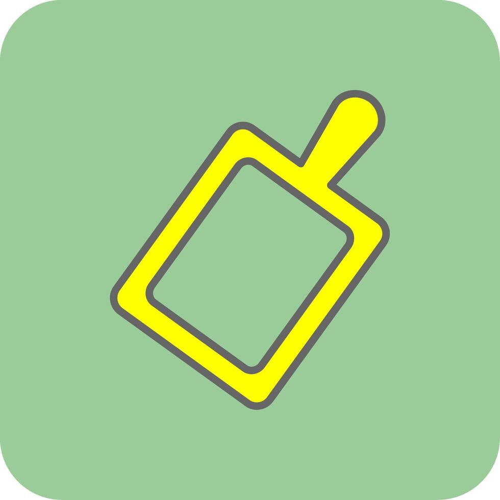 Kitchen Board Filled Yellow Icon vector