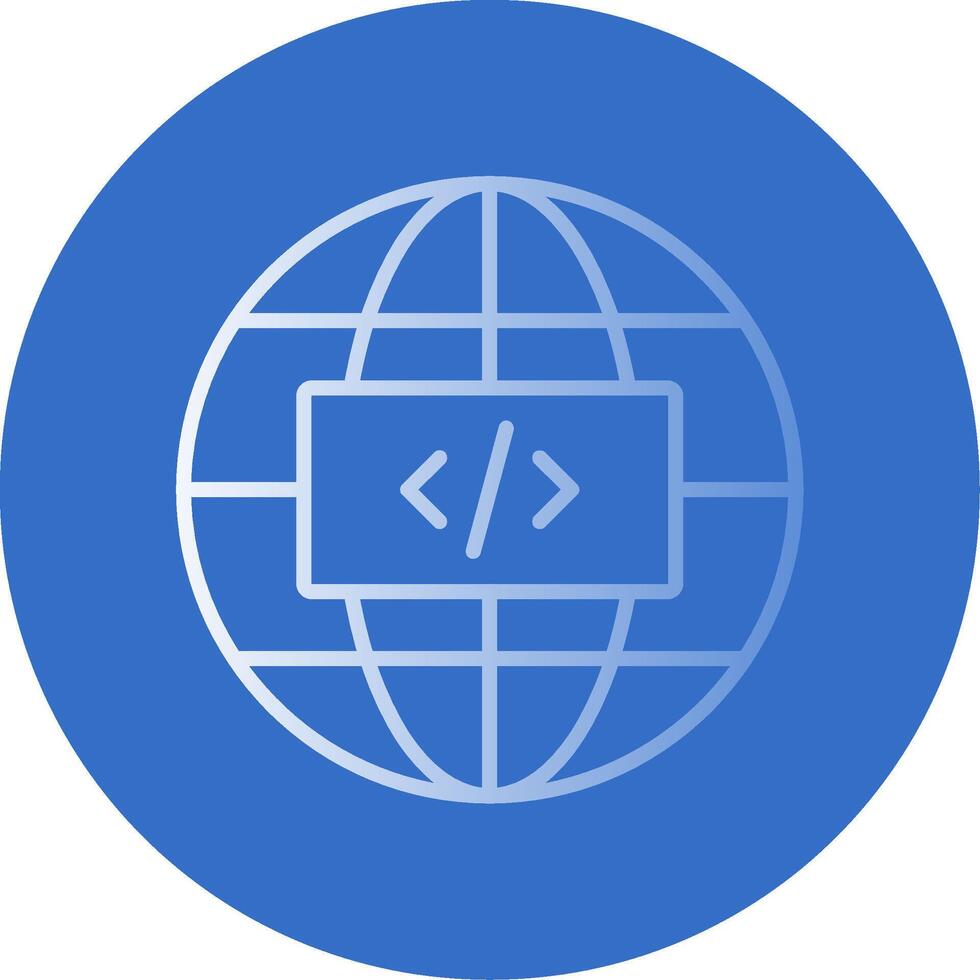 Earth Globe Flat Bubble Icon vector