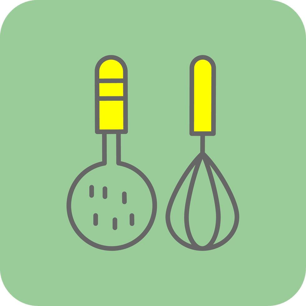 Kitchenware Filled Yellow Icon vector