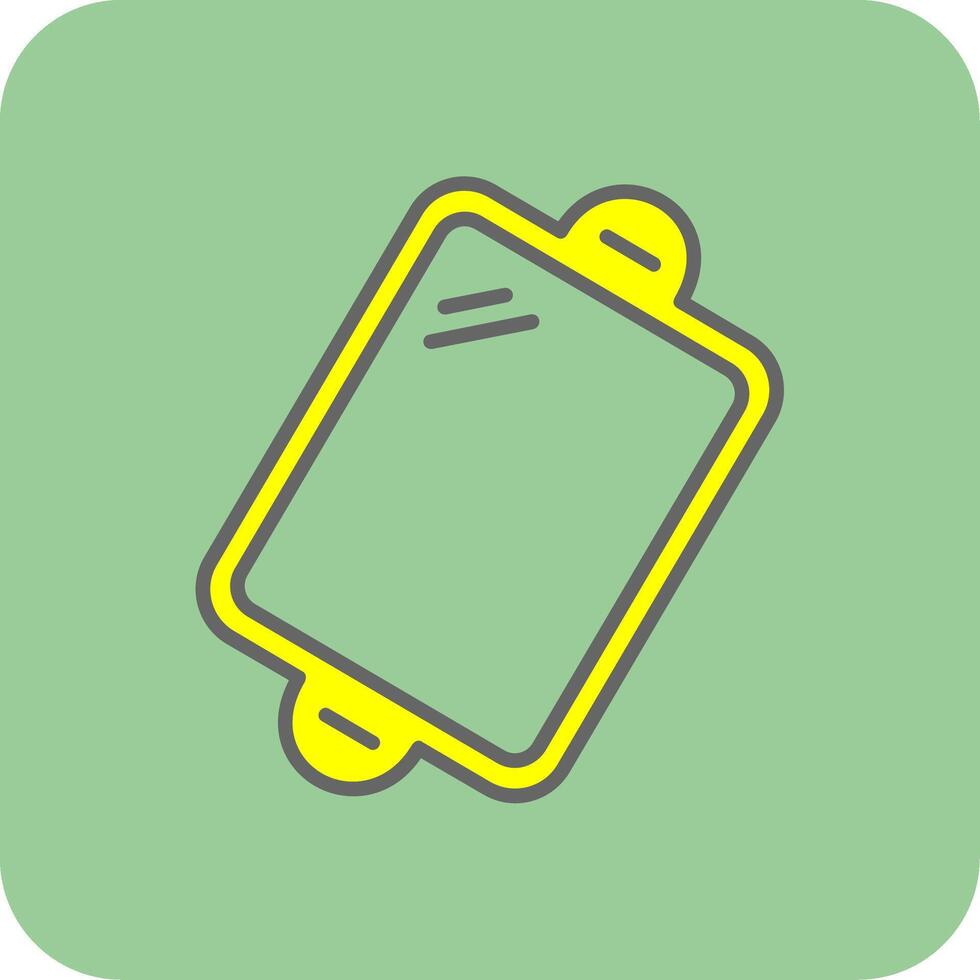 Baking trays Filled Yellow Icon vector