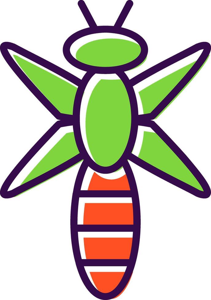 Dragonfly filled Design Icon vector