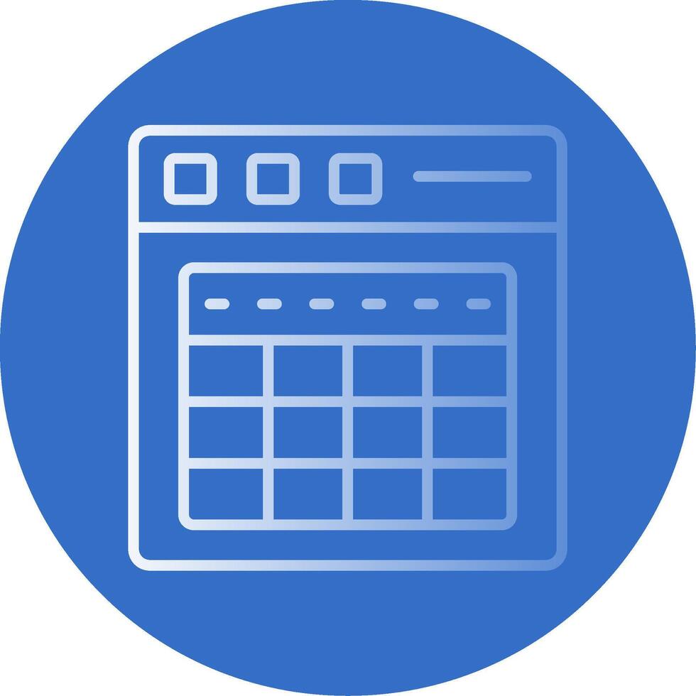 Table Flat Bubble Icon vector