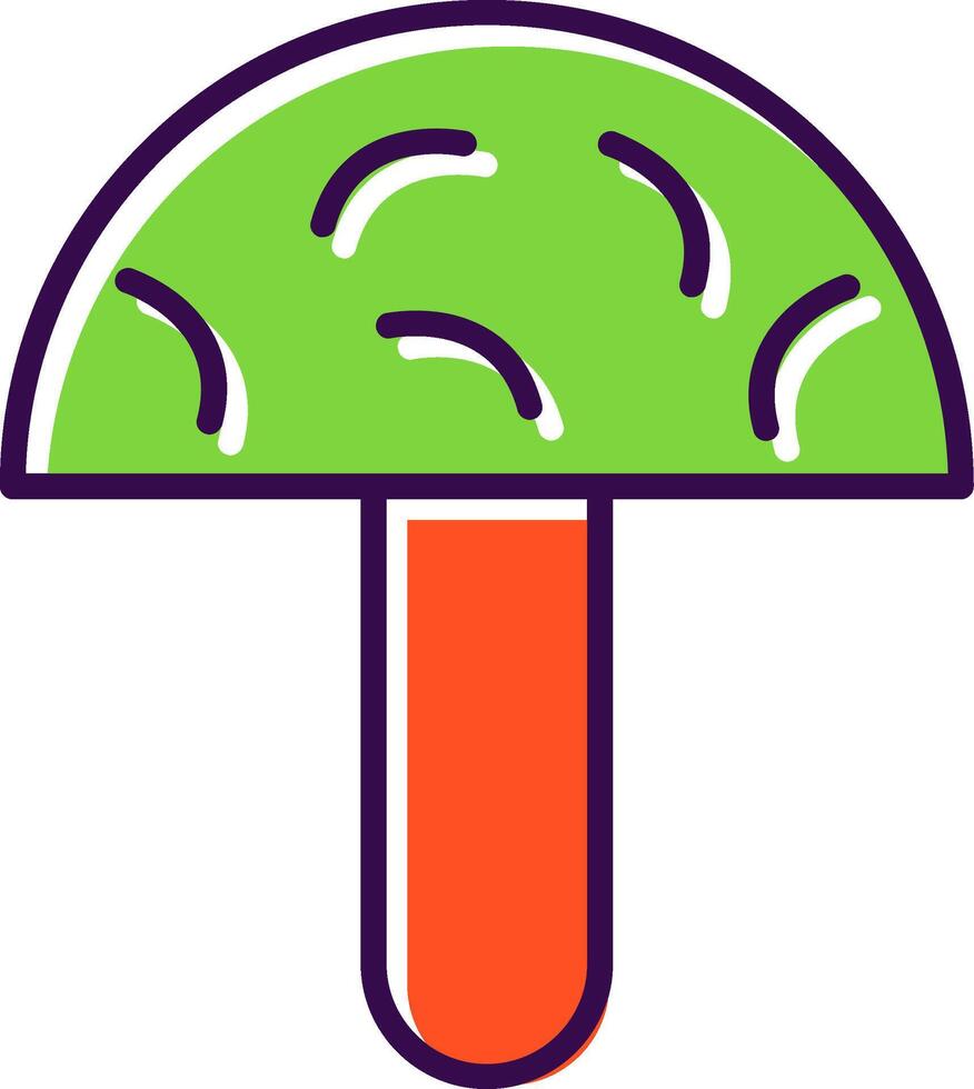 Mushrooms filled Design Icon vector