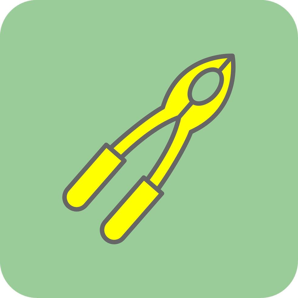 Nutcracker Filled Yellow Icon vector