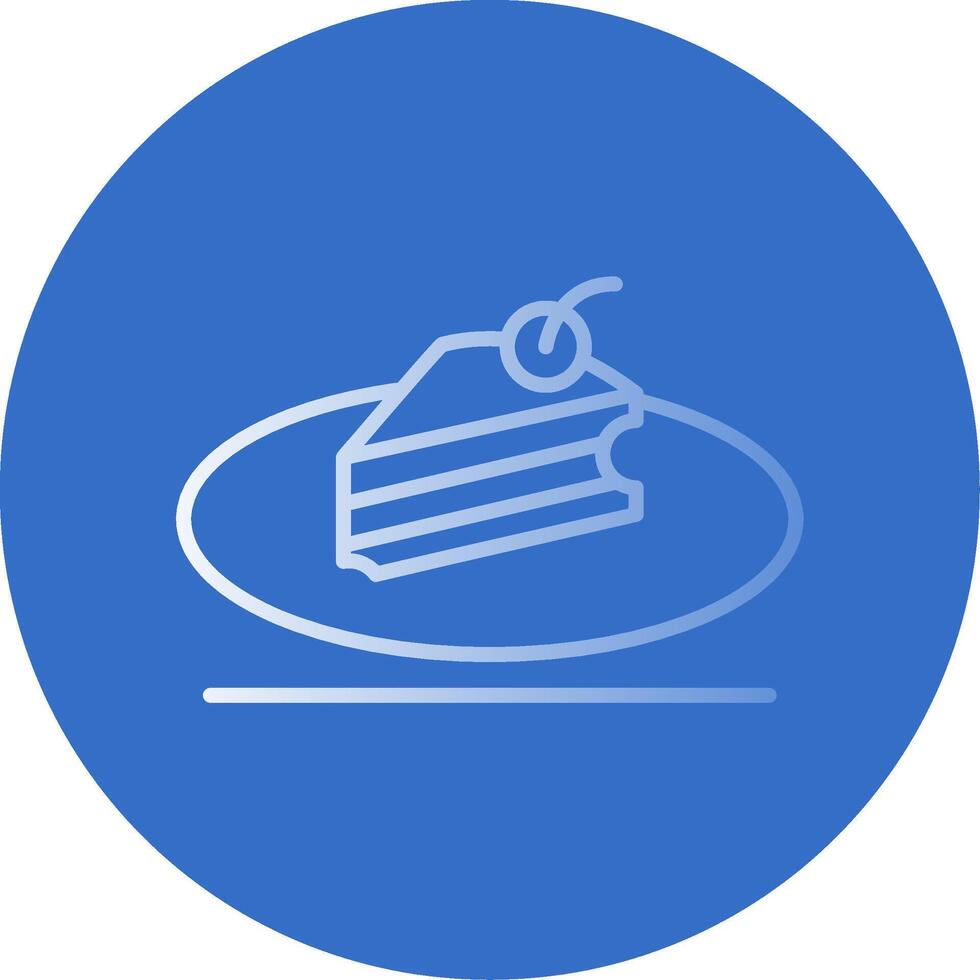 Piece Of Cake Flat Bubble Icon vector