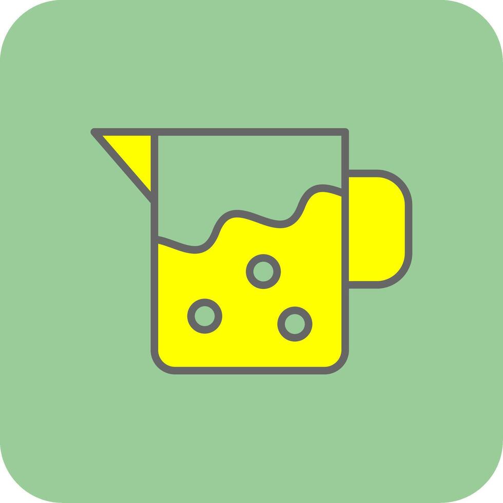 Pitcher Filled Yellow Icon vector