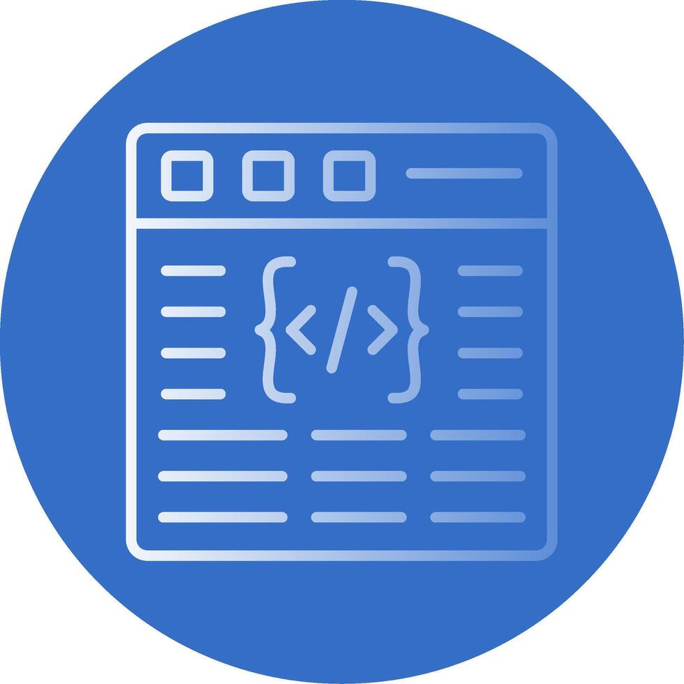 Coding Flat Bubble Icon vector