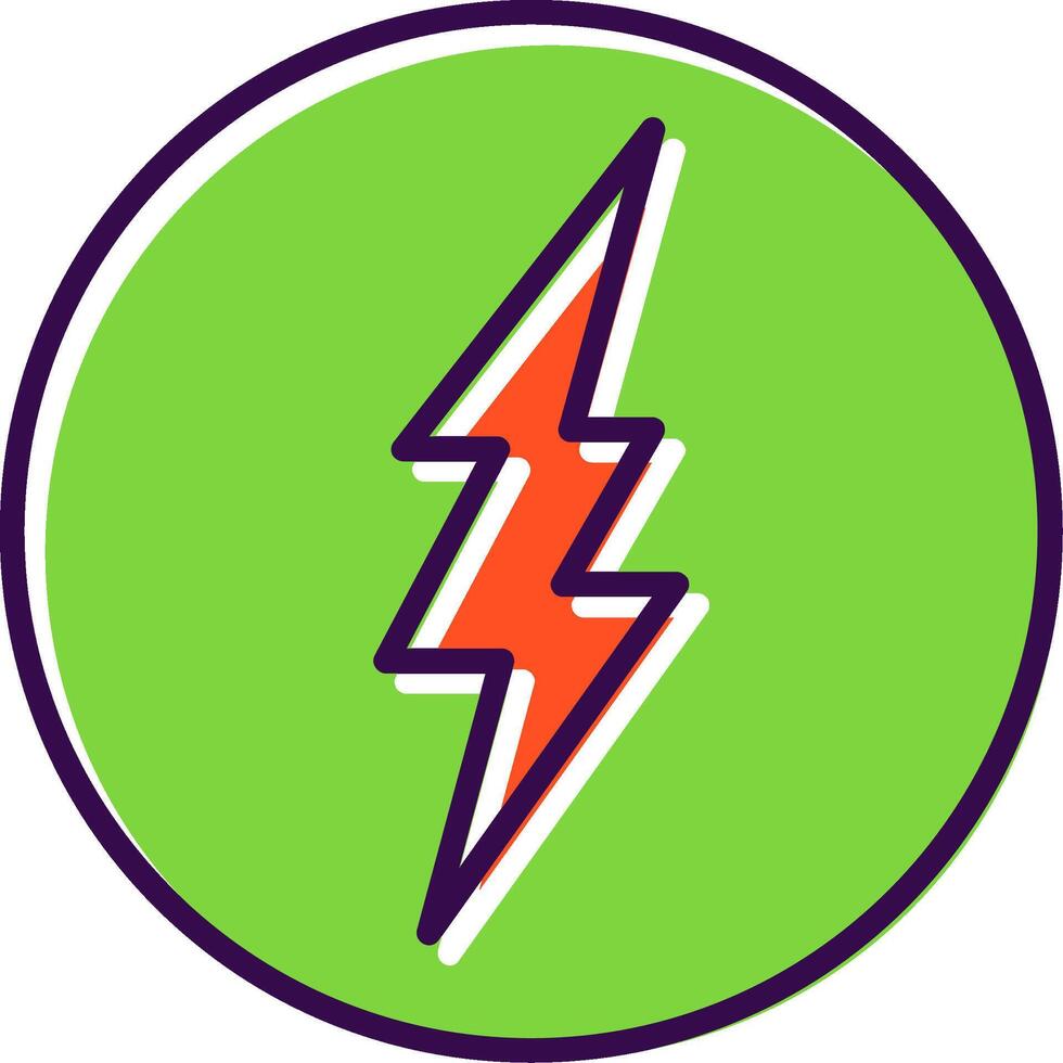 Lightning filled Design Icon vector