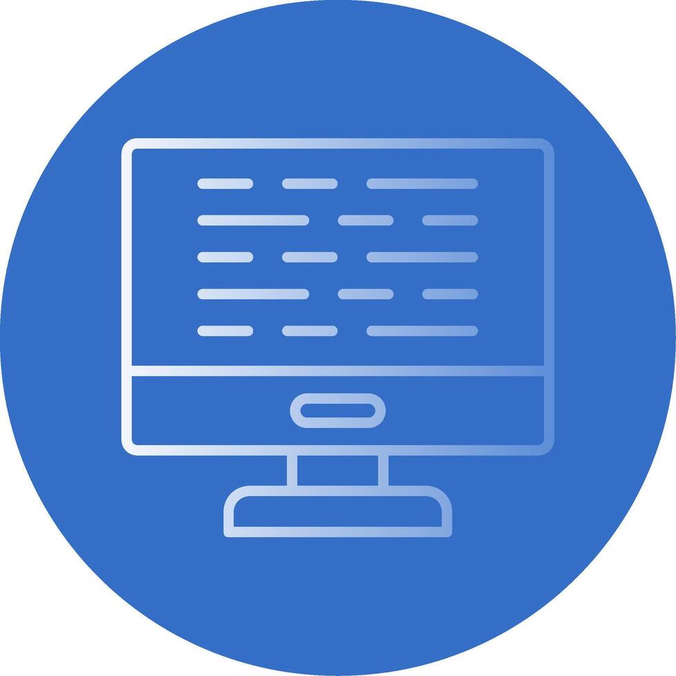 Computer Flat Bubble Icon vector