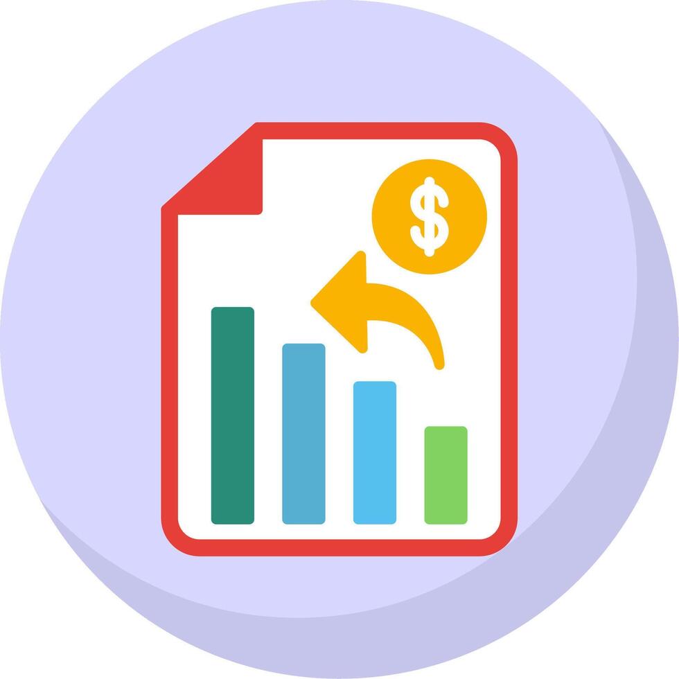 Analytics Flat Bubble Icon vector