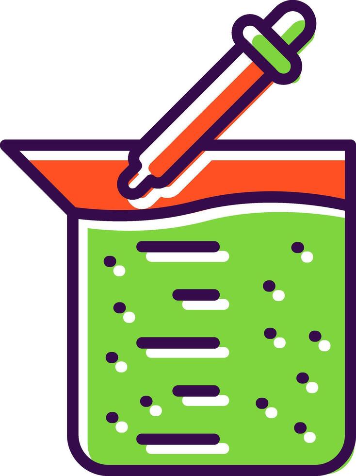 Beaker filled Design Icon vector